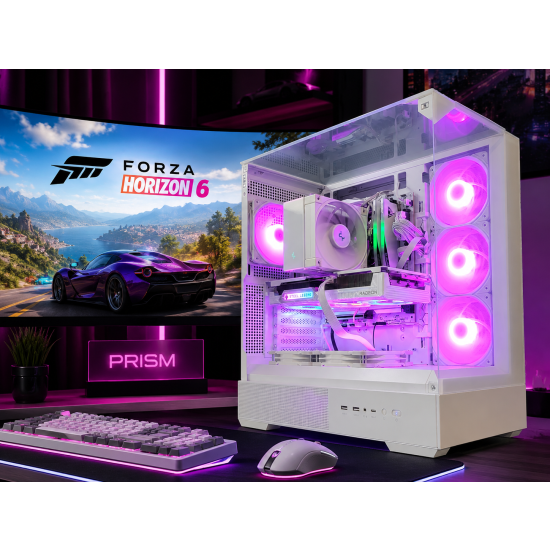 Komputer do gier Prism AMD Ryzen 5 7500F 32GB DDR5 RX 9060 XT 1TB 650W  W11Pro biała